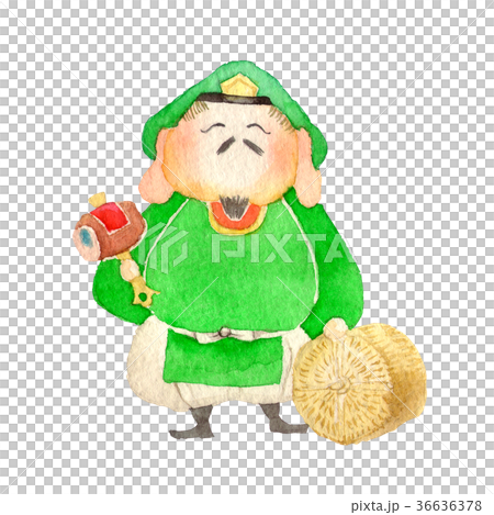 七福神  大黒天 人物 水彩 イラスト 36636378