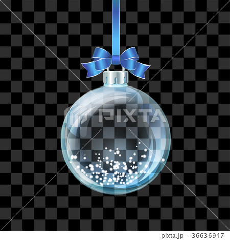 Glass transparent Christmas ball 36636947