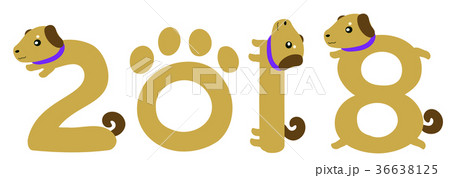ダックスフント2018犬文字 36638125