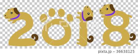ダックスフント2018犬文字 36638125