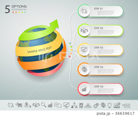 Design infographic template 5 options.  36639617