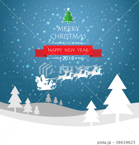 Design happy new year 2018  greeting card. 36639625