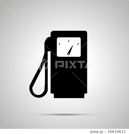Gas station silhouette, simple black icon 36639632