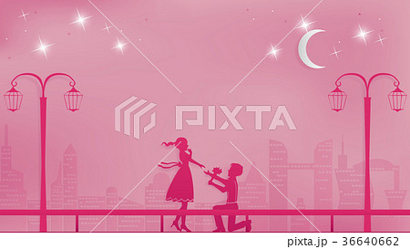 Romantic paper art concept or paper cutting style 36640662
