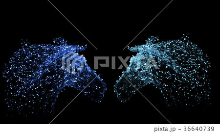 decoration light at night unicorn shape 36640739