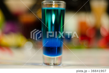 colored drink in glass for shots colored drink in glass for shots 36641907