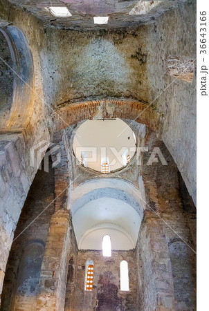 Fragment of interior of abandoned temple 36643166