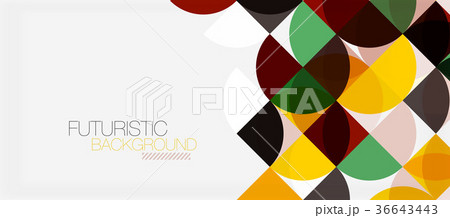 Geometric triangle and circle shape, wide abstract Geometric triangle and circle shape, wide abstract 36643443