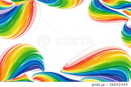 Rainbow curve elements isolated on white Rainbow curve elements isolated on white 36643444