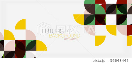 Geometric triangle and circle shape, wide abstract 36643445