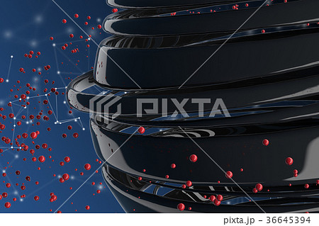 3D striped decorative balls. 36645394