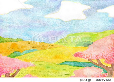 自然風景　水彩 36645488