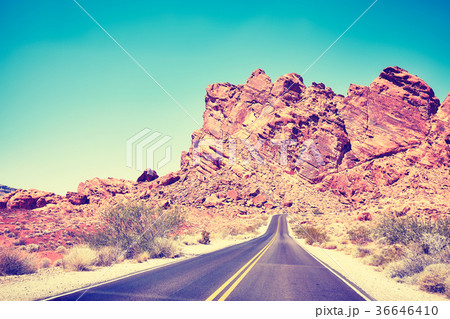 Desert road, travel adventure concept. Desert road, travel adventure concept. 36646410