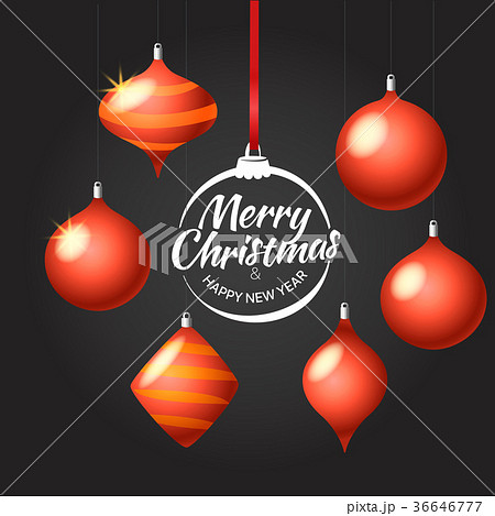 Merry christmas and happy new year card 36646777