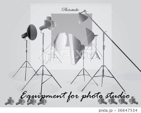 Equipment for a photo studioのイラスト素材 [36647534] - PIXTA