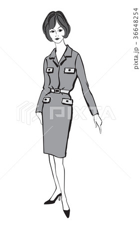 Stylish woman. Fashion dressed girl 1960's style 36648254