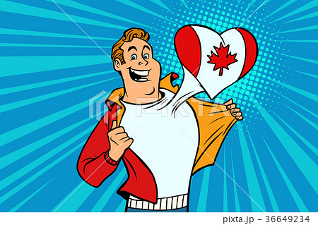 Canada patriot male sports fan flag heart Canada patriot male sports fan flag heart 36649234
