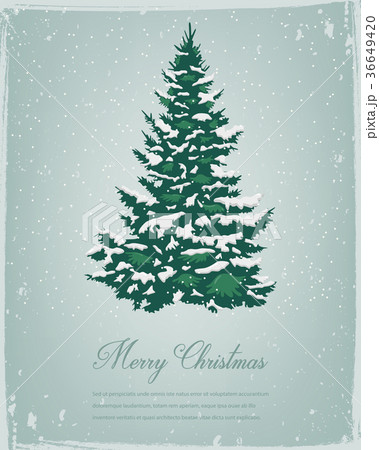 Merry Christmas greeting. Christmas tree in the 36649420