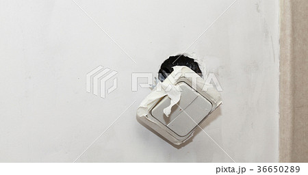 torn white light switch torn white light switch 36650289