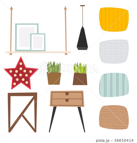 Furniture vector room interior design apartment Furniture vector room interior design apartment 36650414