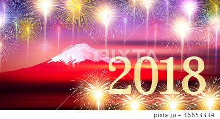 2018 花火 新年 背景 2018 花火 新年 背景 36653334