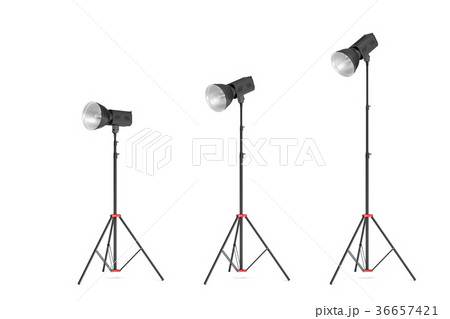 3d rendering of three lights with reflectors with 3d rendering of three lights with reflectors with 36657421