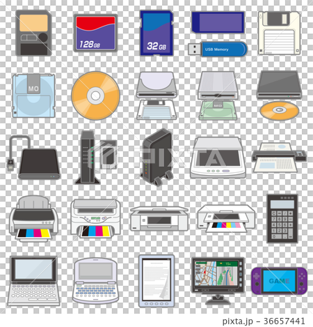 Illustrations of various appliances / Memory media 36657441