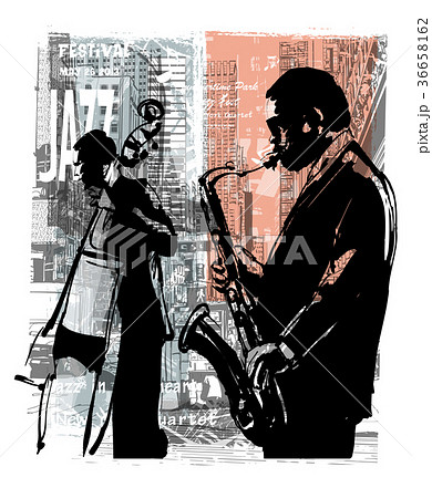 Jazz In New Yorkのイラスト素材