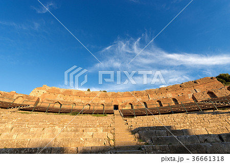 Greek Roman Theater in Taormina - Sicily Italy Greek Roman Theater in Taormina - Sicily Italy 36661318