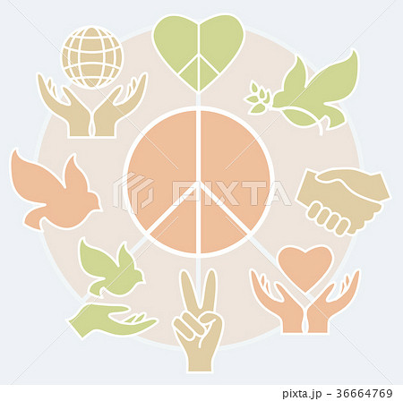 Peace icons set 36664769