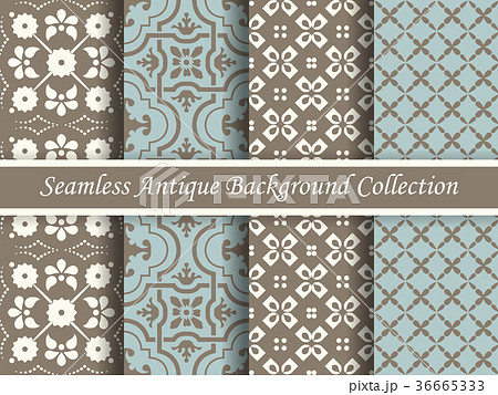 Antique seamless brown retro background collection 36665333