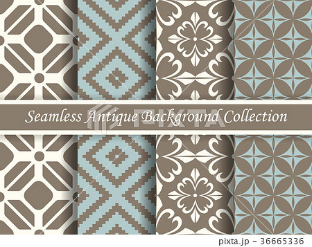 Antique seamless brown retro background collection Antique seamless brown retro background collection 36665336