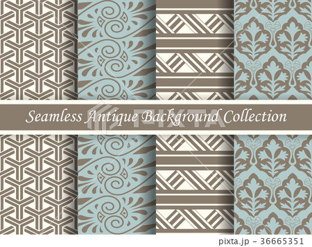 Antique seamless brown retro background collection Antique seamless brown retro background collection 36665351
