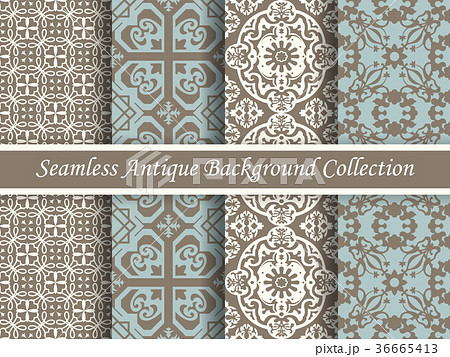 Antique seamless brown retro background collection Antique seamless brown retro background collection 36665413