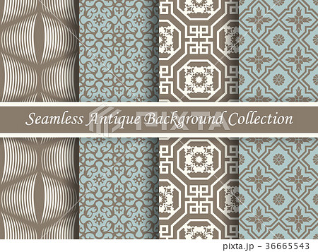 Antique seamless brown retro background collection Antique seamless brown retro background collection 36665543