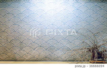 背景素材青海波文様 背景素材青海波文様 36666094