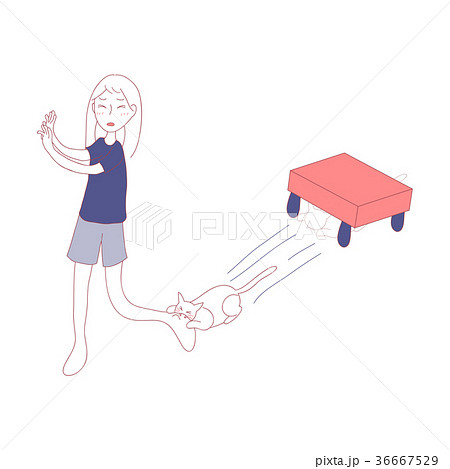 Cat Play Hunting by Stalker Girl and Attack Ankle 36667529
