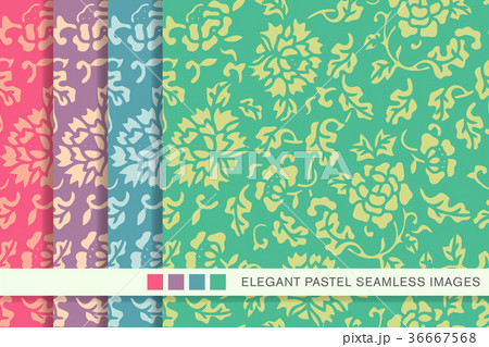 Elegant seamless pastel antique background set 36667568