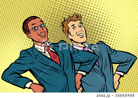 two businessmen multiracial group 36668498