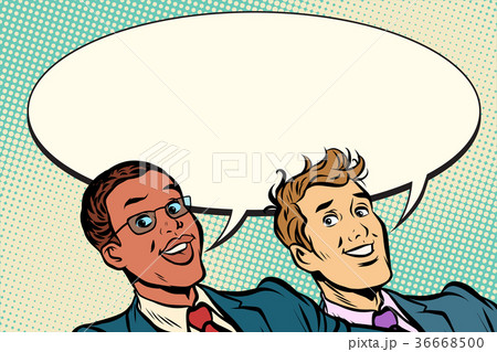 African and Caucasian businessmen 36668500