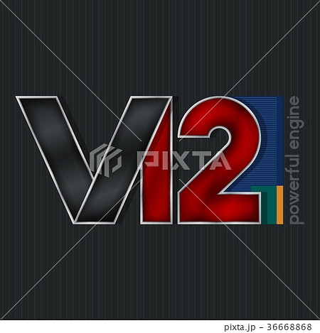 V12,  Bright Volumetric Emblem V12 36668868