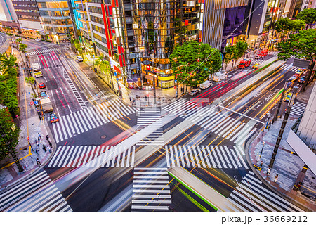 Tokyo, Japan in the Ginza District Tokyo, Japan in the Ginza District 36669212