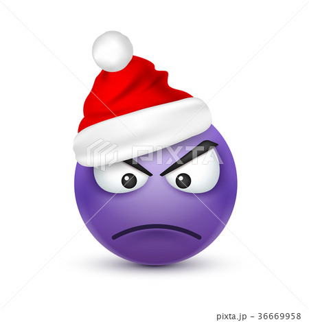Smiley,emoticon. Violet emoji, face with emotions 36669958