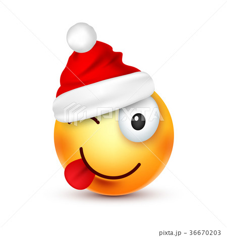Christmas hat and smiley 36670203