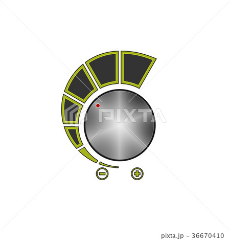 Volume Control Isolated on White 36670410