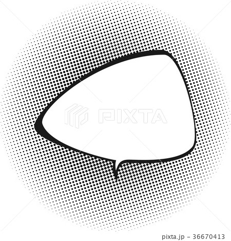Triangular Speech Bubble on Pop Art Background 36670413