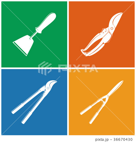 Set of Colored Agricultural Icons Set of Colored Agricultural Icons 36670430