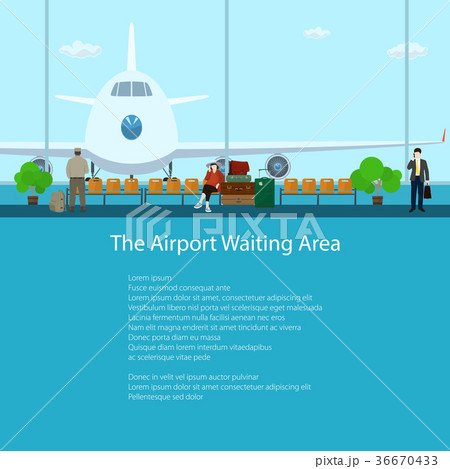 The Airport Waiting Area with People 36670433