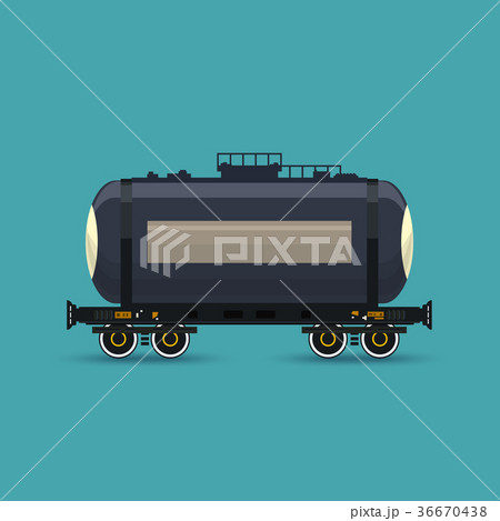 Railway Tank Car Isolated 36670438