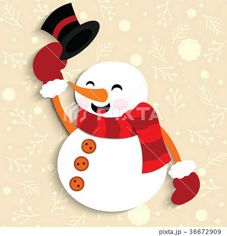 Snowman character .Cute cartoon kawaii character 36672909